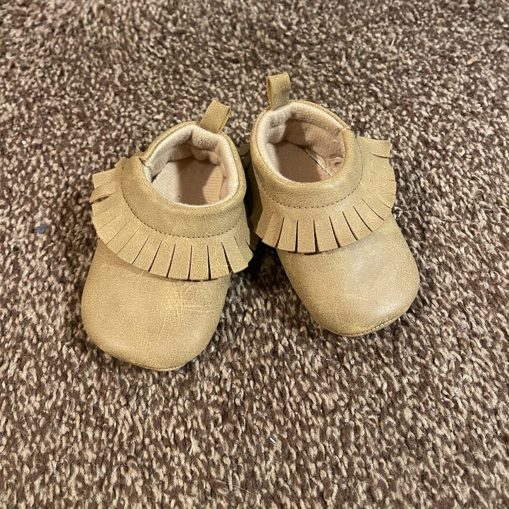 Tan Baby Moccasins by Carters